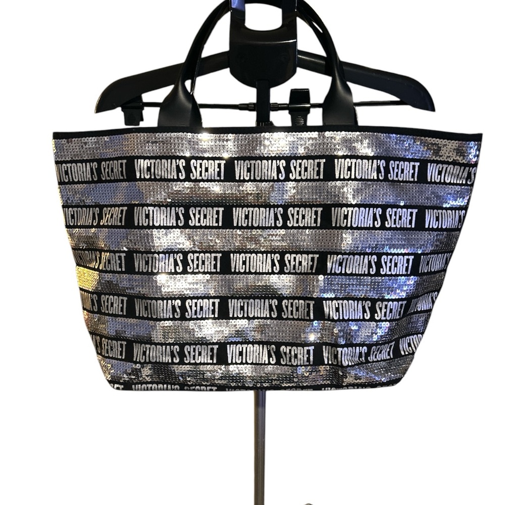 Victoria ’s Secret Sequined Large Zipper Tote Bag